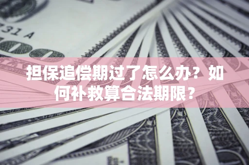 武汉担保追偿期过了怎么办？如何补救算合法期限？