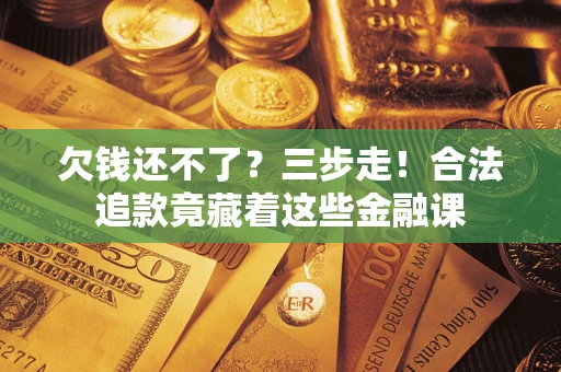 武汉欠钱还不了？三步走！合法追款竟藏着这些金融课