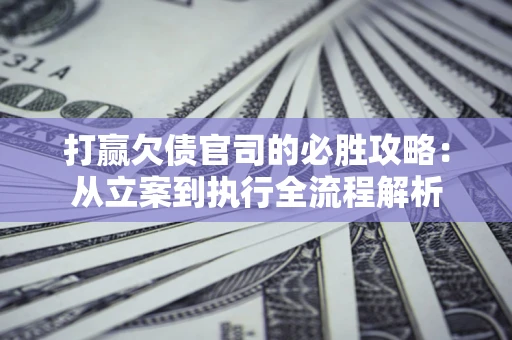 武汉打赢欠债官司的必胜攻略：从立案到执行全流程解析